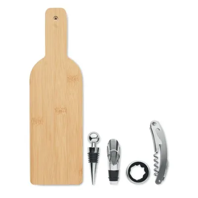 VĪNA KOMPLEKTS ''VINOVAULT SET'' BAMBUSA KASTĪTĒ