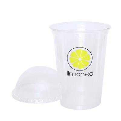 PET PLASTMASAS GLĀZĪTES / AR APDRUKU / 500-550 ML / 20 oz / KPI-500PET