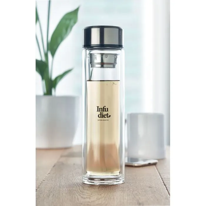 POLE GLASS / STIKLA TERMOPUDELE AR TERMOMETRU UN SIETIŅU / 390 ML / MO6169-22