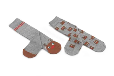 FELIZ / ZEĶES AR ZIEMASSVĒTKU ZĪMĒJUMIEM / 2 PĀRI / 4 DAŽĀDI DIZAINI