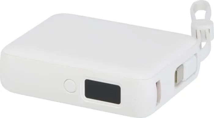 ACRUX PLANŠETDATORA PĀRNĒSĀJAMAIS AKUMULATORS AR IEBŪVĒTU C TIPA KABELI / 10 000 MAH 35 W / 2 KRĀSAS / PF124450