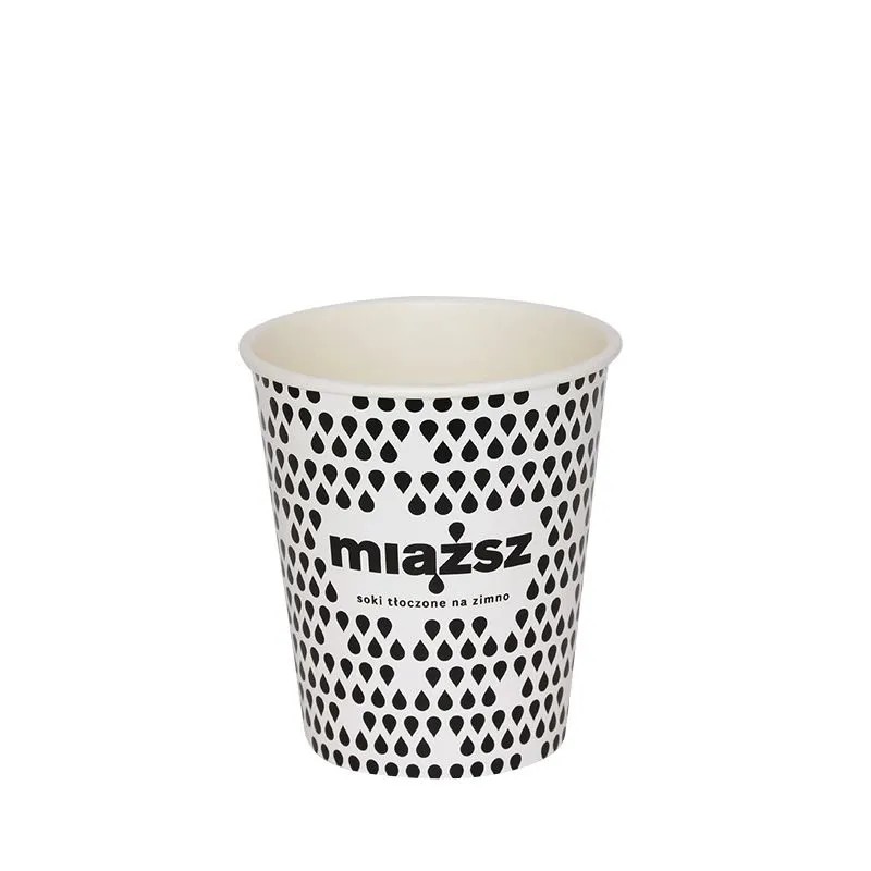 100% BIO PAPĪRA KRŪZĪTES, KAS SADALĀS DABĀ / AR APDRUKU / VIENA SLĀŅA / 200-250 ML / 8 oz / KPI-200SW-BIO