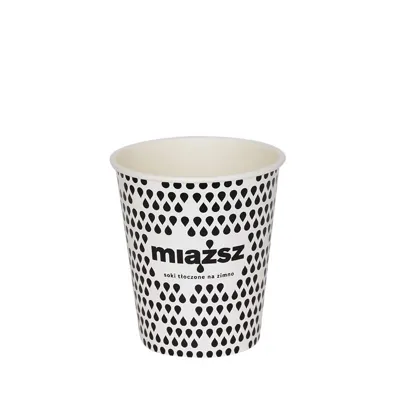 100% BIO PAPĪRA KRŪZĪTES, KAS SADALĀS DABĀ / AR APDRUKU / VIENA SLĀŅA / 200-250 ML / 8 oz / KPI-200SW-BIO