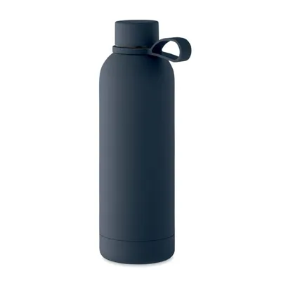PĀRSTRĀDĀTA TĒRAUDA TERMOPUDELE ''EMERALD'' AR GUMIJOTU APDARI UN SILIKONA ROKTURI / 7 KRĀSĀS / 500 ML