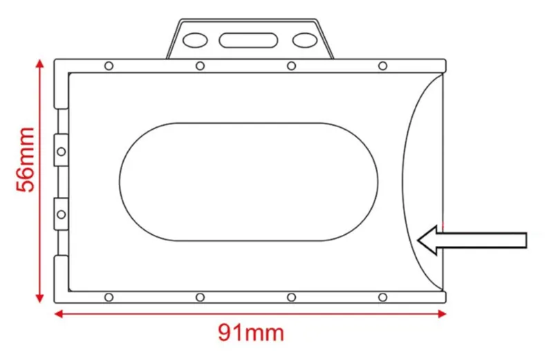ID KARŠU TURĒTĀJS (56 X 91 mm) / HORIZONTĀLS / NO BIEZAS PLASTMASAS