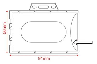 ID KARŠU TURĒTĀJS (56 X 91 mm) / HORIZONTĀLS / NO BIEZAS PLASTMASAS