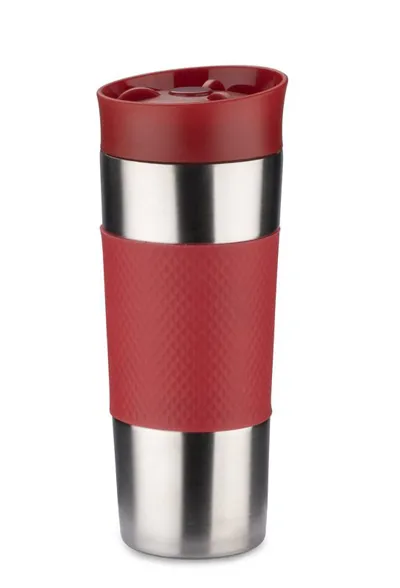TERMOKRŪZE ''RONDE'' NO NERŪSĒJOŠĀ TĒRAUDA AR GUMIJAS JOSLU / 425 ML / 3 KRĀSĀS
