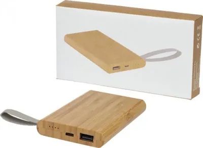 TULDA / BAMBUSA POWERBANKA AR RPET CIPLIŅU UN 100% FSC KASTĪTI / 5000 MAH