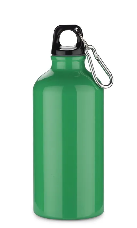 ALUMĪNIJA PUDELE ''TREKO'' AR KARABĪNI / 500 ML / 5 KRĀSĀS / BC16227