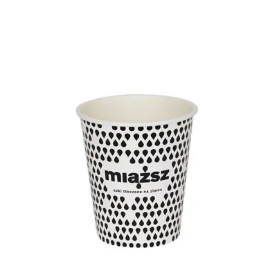 100% BIO PAPĪRA KRŪZĪTES, KAS SADALĀS DABĀ / AR APDRUKU / VIENA SLĀŅA / 200-250 ML / 8 oz / KPI-200SW-BIO
