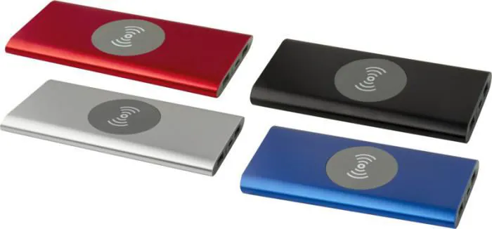 ''JUICE'' 8000 mAh C-TYPE BEZVADU POWERBANKA NO PĀRSTRĀDĀTA ALUMĪNIJA / 4 KRĀSĀS / PF124385