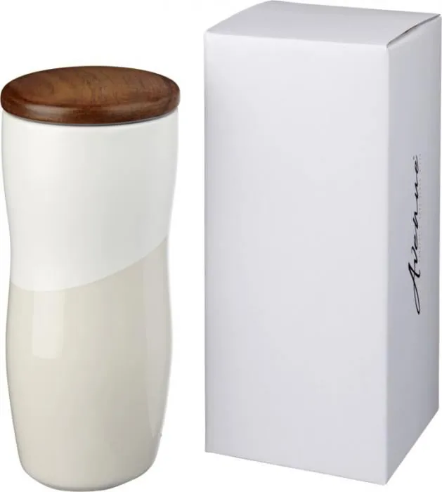 RENO / 370 ML / PF100592 / KERAMIKA / AR DUBULTAJĀM SIENĀM / AR VĀCIŅU / 2 KRĀSĀS
