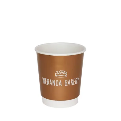 PAPĪRA TERMOKRŪZES AR DUBULTAJĀM SIENĀM / AR APDRUKU / 200-250 ML / 8 oz / KPI-200TW