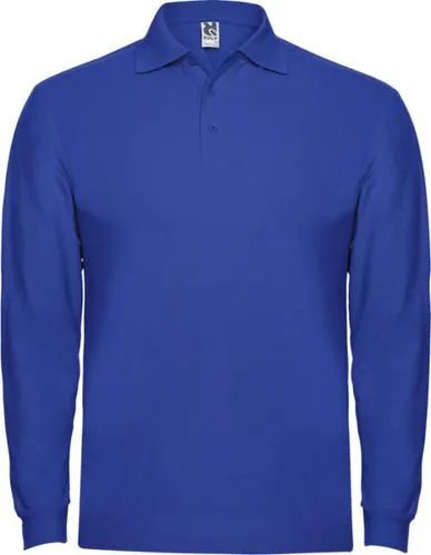 VĪRIEŠU POLO KREKLS AR GARĀM ROKĀM NO KOKVILNAS / 13 KRĀSĀS / S - 3XL / 220 g
