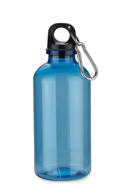 RPET PLASTMASAS ŪDENS PUDELE ''TINKA'' / 400 ML / 3 KRĀSĀS / AR KARABĪNI ĒRTAI PIESTIPRINĀŠANAI