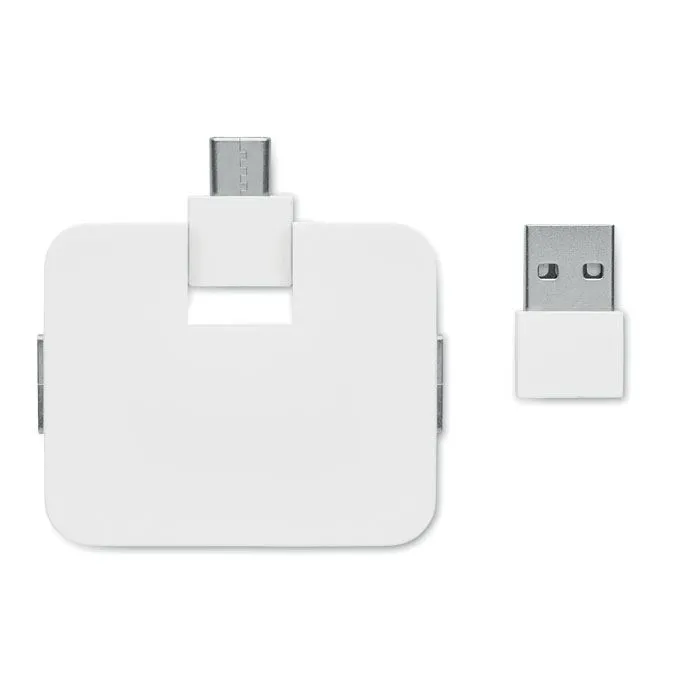 2.0 USB CENTRMEZGLS ''SQUARE-C'' / 4 PORTI / MO2254