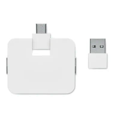 2.0 USB CENTRMEZGLS ''SQUARE-C'' / 4 PORTI