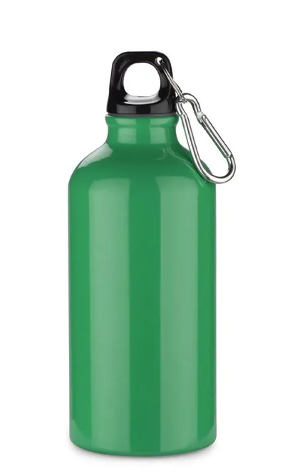 ALUMĪNIJA PUDELE ''TREKO'' AR KARABĪNI / 500 ML / 5 KRĀSĀS