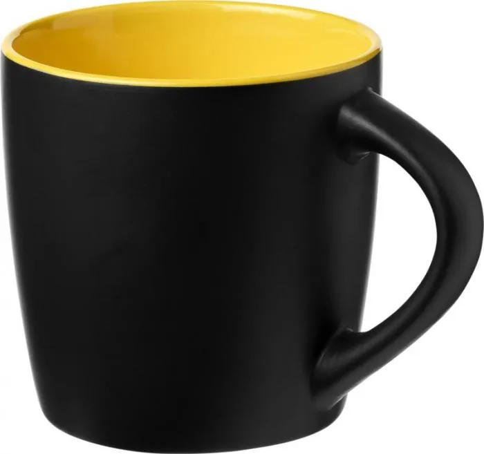 RIVIERA / 340 ML / PF100476 / KERAMIKA / AR MELNU, MATĒTU ĀRPUSI / 6 KRĀSĀS