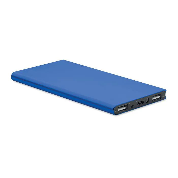 POWER BANKA ''POWERFLAT8C'' NO PĀRSTRĀDĀTA ALUMĪNIJA / 8000 MAH / 3 KRĀSĀS / MO2340