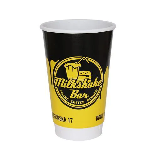 PAPĪRA TERMOKRŪZES AR DUBULTAJĀM SIENĀM / AR APDRUKU / 400-450 ML / 16 oz / KPI-400TW