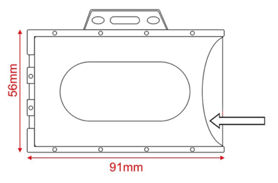 ID KARŠU TURĒTĀJS (56 X 91 mm) / HORIZONTĀLS / NO BIEZAS PLASTMASAS
