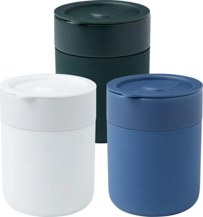 KERAMIKAS TERMOKRŪZE AR PLASTMASAS VĀKU ''JAVA'' / 330 ML / 4 KRĀSĀS / PF100808